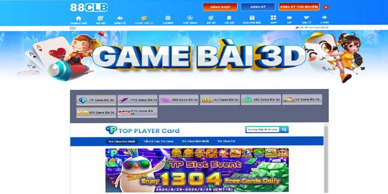 88CLB mang đến trải nghiệm game bài 3D như thật